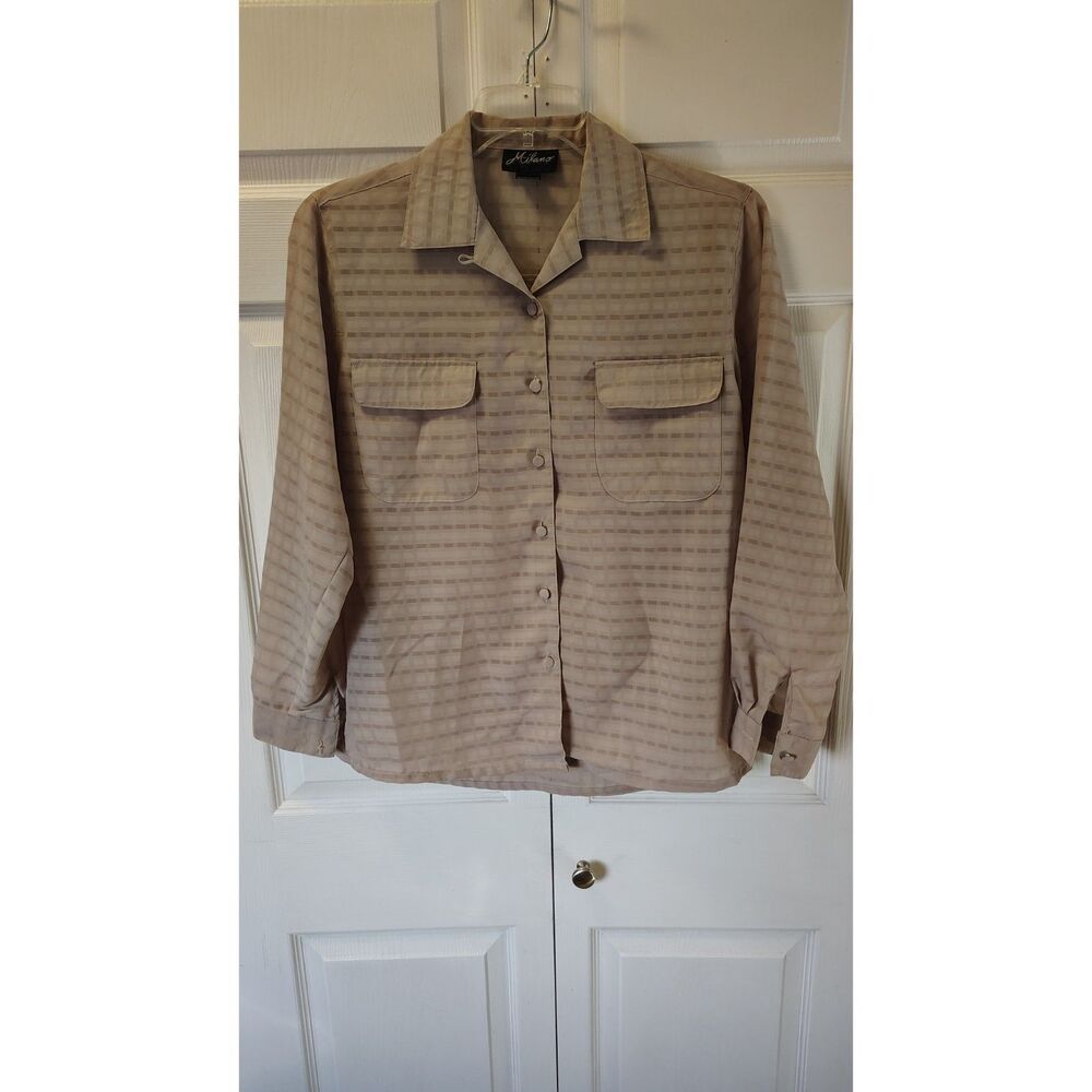 Milano textured button-down utility shirt medium